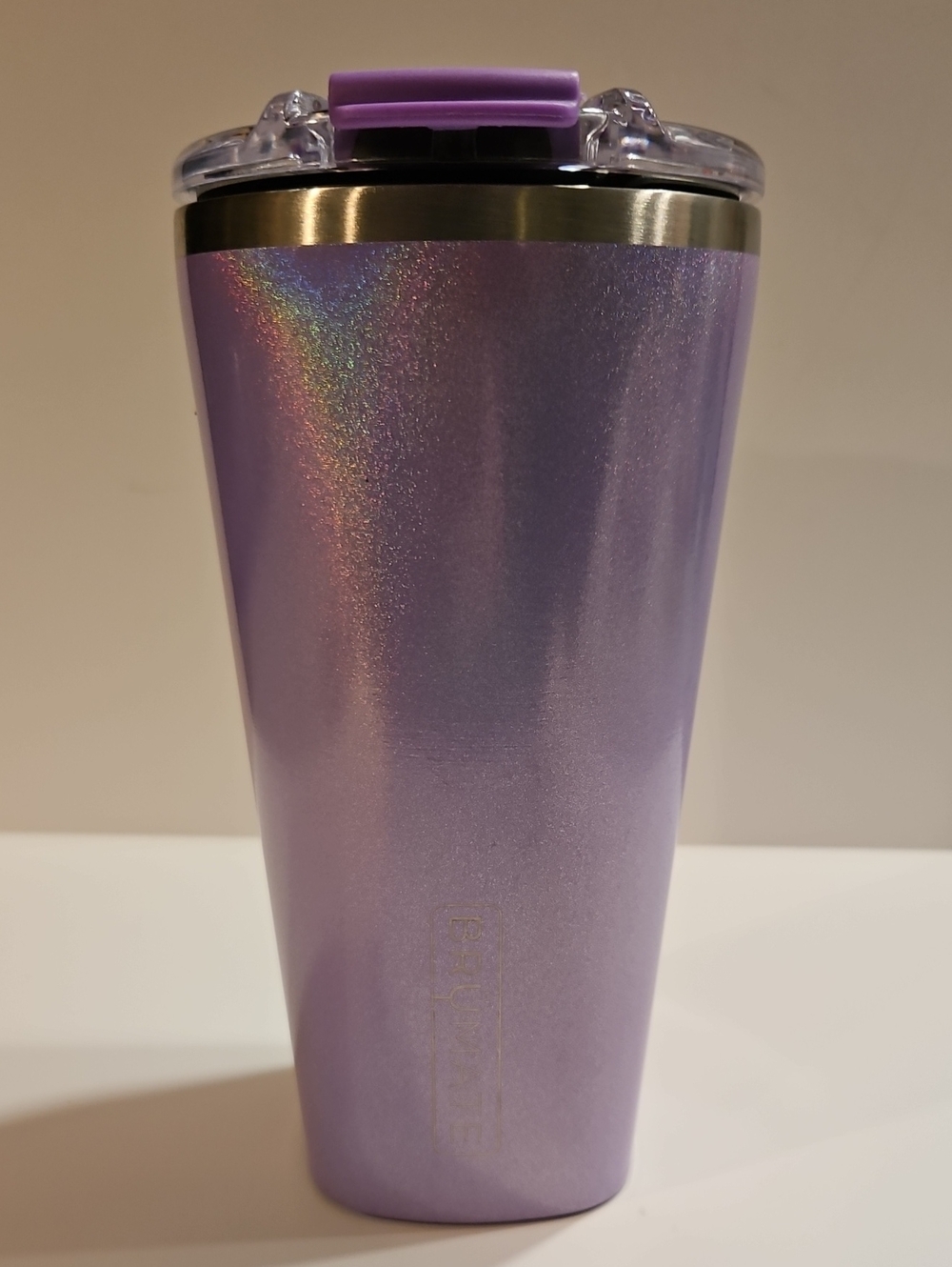 BRUMATE 16 OZ, GLITTER VIOLET STAINLESS STEEL TUMBLER